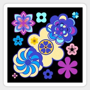 My garden full of flowers, vintage Flower patterns Magnet